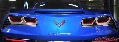 American Car Craft 8pc Brushed Stainless Steel Taillight Bezel Trim w/ Etched Emblem Chevrolet Corvette C7 Z06 | Grand Sport 2014-2019 - ACC-052047-B