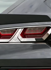 American Car Craft 8pc Polished Stainless Steel Taillight Bezel Trim w/ Etched Emblem Chevrolet Corvette C7 Z06 | Grand Sport 2014-2019                                     - ACC-052047-P - Image 3