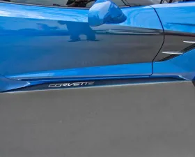 American Car Craft 22 Gauge Stainless Steel w/Carbon Fiber Overlay Side Skirts Chevrolet Corvette Stingray C7 | Z51 2014-2019
