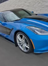 American Car Craft 22 Gauge Stainless Steel w/Carbon Fiber Overlay Side Skirts Chevrolet Corvette Stingray C7 | Z51 2014-2019                                     - ACC-052048 - Image 2