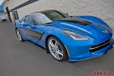 American Car Craft 22 Gauge Stainless Steel w/Carbon Fiber Overlay Side Skirts Chevrolet Corvette Stingray C7 | Z51 2014-2019 - ACC-052048