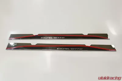 American Car Craft 22 Gauge Stainless Steel w/Carbon Fiber Overlay Side Skirts Chevrolet Corvette Stingray C7 | Z51 2014-2019 - ACC-052048
