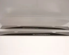 American Car Craft 2pc Stainless Stell w/ Carbon Fiber Side Skirts w/ Stingray Lettering Chevrolet Corvette Stingray C7 2014-2019