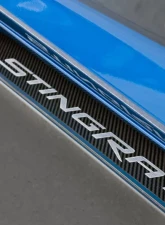 American Car Craft 2pc Stainless Stell w/ Carbon Fiber Side Skirts w/ Stingray Lettering Chevrolet Corvette Stingray C7 2014-2019                                     - ACC-052049 - Image 3