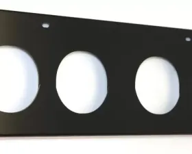 American Car Craft Black Powder Coated Exhaust Filler Plate Stock System Chevrolet Corvette Stingray C7 2014-2019