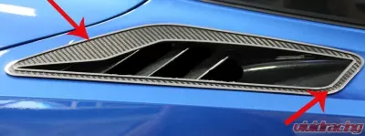 American Car Craft Carbon Fiber Rear Quarter Vent w/Stainless Trim Chevrolet Corvette Stingray C7 2014-2019 - ACC-052064