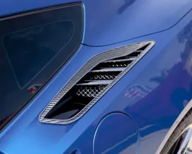 American Car Craft 10Pc Real Carbon Fiber Rear Quarter Vent w/Stainless Trim Chevrolet Corvette Stingray C7 2014-2019