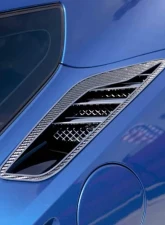 American Car Craft 10Pc Real Carbon Fiber Rear Quarter Vent w/Stainless Trim Chevrolet Corvette Stingray C7 2014-2019                                     - ACC-052065 - Image 3