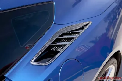 American Car Craft 10Pc Real Carbon Fiber Rear Quarter Vent w/Stainless Trim Chevrolet Corvette Stingray C7 2014-2019 - ACC-052065
