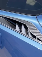 American Car Craft 10Pc Real Carbon Fiber Rear Quarter Vent w/Stainless Trim Chevrolet Corvette Stingray C7 2014-2019                                     - ACC-052065 - Image 2