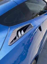 American Car Craft 10Pc Real Carbon Fiber Rear Quarter Vent w/Stainless Trim Chevrolet Corvette Stingray C7 2014-2019                                     - ACC-052065 - Image 3