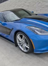 American Car Craft Stainless Steel Carbon Fiber Side Skirts Chevrolet Corvette Stingray C7 2014-2019                                     - ACC-052067 - Image 3