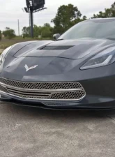 American Car Craft 3Pc Stainless Steel Retro Matrix Series Front Grille Chevrolet Corvette Stingray C7 | Z51 2014-2019                                     - ACC-052072 - Image 2