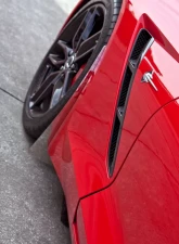 American Car Craft Rear Set Polished w/Carbon Fiber Backing Mud Guards Chevrolet Corvette Stingray C7 | Z06 2014-2019                                     - ACC-052091 - Image 3