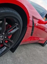 American Car Craft Rear Set Polished w/Carbon Fiber Backing Mud Guards Chevrolet Corvette Stingray C7 | Z06 2014-2019                                     - ACC-052091 - Image 2