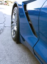 American Car Craft Rear Set Carbon Fiber Wrapped Mud Guards Chevrolet Corvette Stingray C7 | Z06 | Z51 2014-2019                                     - ACC-052093 - Image 3