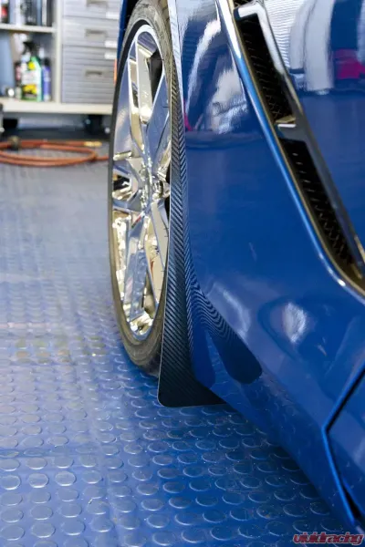 American Car Craft Rear Set Carbon Fiber Wrapped Mud Guards Chevrolet Corvette Stingray C7 | Z06 | Z51 2014-2019 - ACC-052093