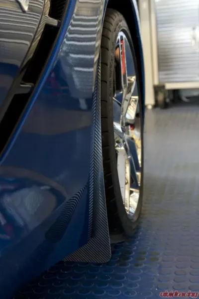 American Car Craft Rear Set Carbon Fiber Wrapped Mud Guards Chevrolet Corvette Stingray C7 | Z06 | Z51 2014-2019 - ACC-052093