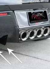 American Car Craft Brushed Stainless Carbon Fiber Wrapped Rear Diffusers Chevrolet Corvette Z06 | Grand Sport 2014-2019                                     - ACC-052096 - Image 2
