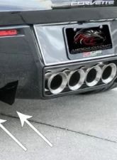 American Car Craft Brushed Stainless Carbon Fiber Wrapped Rear Diffusers Chevrolet Corvette Z06 | Grand Sport 2014-2019                                     - ACC-052096 - Image 2