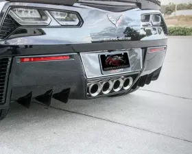American Car Craft Vinyl Carbon Fiber Wrap Rear Diffusers Chevrolet Corvette Z06 | Grand Sport 2014-2019