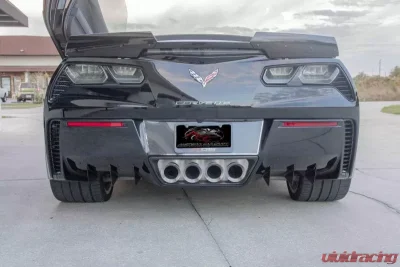 American Car Craft Vinyl Carbon Fiber Wrap Rear Diffusers Chevrolet Corvette Z06 | Grand Sport 2014-2019 - ACC-052098