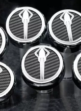 American Car Craft 6Pc Manual Trans Black Solid Stingray Emblem Fluid Cap Covers Chevrolet Corvette C7 | Z06 | Z51 2014-2019                                     - ACC-053016-SBLK - Image 2