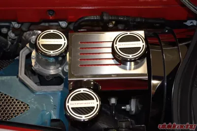 American Car Craft 6Pc Manual Trans Black Solid Stingray Script Fluid Cap Covers Chevrolet Corvette C7 | Z06 | Z51 2014-2019 - ACC-053020-SBLK