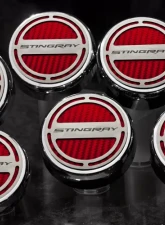 American Car Craft 6Pc Manual Trans Black Solid Stingray Script Fluid Cap Covers Chevrolet Corvette C7 | Z06 | Z51 2014-2019                                     - ACC-053020-SBLK - Image 3