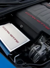 American Car Craft Black Carbon Fiber Stainless Steel Fuse Box Cover Chevrolet Corvette C7 | Z06 | Z51 2014-2019                                     - ACC-053030-BLK - Image 2