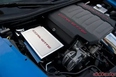 American Car Craft Black Carbon Fiber Stainless Steel Fuse Box Cover Chevrolet Corvette C7 | Z06 | Z51 2014-2019 - ACC-053030-BLK