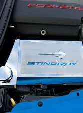 American Car Craft Black Carbon Fiber Stainless Steel Stingray Emblem Fuse Box Cover Chevrolet Corvette C7 | Z06 | Z51 2014-2019                                     - ACC-053033-BLK - Image 3