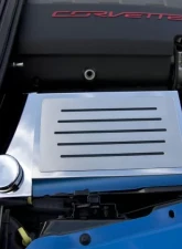 American Car Craft Black Carbon Fiber Fuse Box Cover w/Ribbed Slots Chevrolet Corvette Stingray C7 | Z06 | Z51 2014-2019                                     - ACC-053037-BLK - Image 2