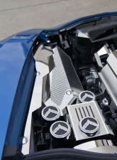 American Car Craft 3Pc Perforated Polished Finish Inner Fender Covers Chevrolet Corvette Stingray C7 | Z06 | GS 2014-2019                                     - ACC-053041 - Image 3