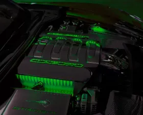 American Car Craft 2Pc Stainless Green Factory Overlays Illuminated Fuel Rail Covers Chevrolet Corvette Stingray C7 2014-2019