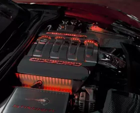 American Car Craft 2Pc Stainless Red Factory Overlays Illuminated Fuel Rail Covers Chevrolet Corvette Stingray C7 2014-2019