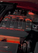 American Car Craft 2Pc Stainless Red Factory Overlays Illuminated Fuel Rail Covers Chevrolet Corvette Stingray C7 2014-2019                                     - ACC-053044-RDL - Image 2