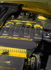 American Car Craft 2Pc Stainless Yellow Factory Overlays Illuminated Fuel Rail Covers Chevrolet Corvette Stingray C7 2014-2019                                     - ACC-053044-YLWL - Image 2