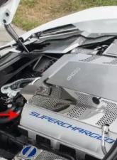 American Car Craft 2Pc Stainless Steel Supercharged Purple Carbon Fiber Fuel Rail Covers Chevrolet Corvette Z06 C7 2015-2019                                     - ACC-053088-PUR - Image 2