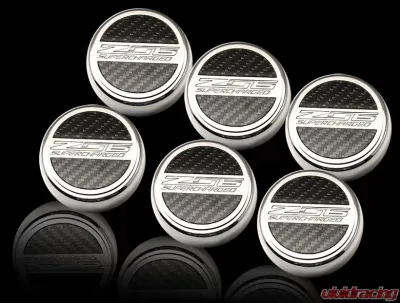 American Car Craft 6Pc Manual Carbon Fiber Fluid Cap Cover Chevrolet Corvette Z06 C7 2015-2019 - ACC-053094