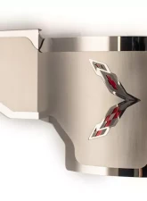 American Car Craft Alternator Cover Polished w/Satin Top Plate Crossed Flags Chevrolet Corvette C7 2014-2019                                     - ACC-053100-PUR - Image 3