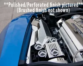 American Car Craft 3Pc Brushed Inner Fender Cover Chevrolet Corvette C7 Z06 | Grand Sport | Stingray 2014-2019