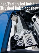 American Car Craft 3Pc Brushed Inner Fender Cover Chevrolet Corvette C7 Z06 | Grand Sport | Stingray 2014-2019                                     - ACC-053101 - Image 2