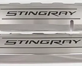 American Car Craft 2Pc Stingray Style White Carbon Fiber Fuel Rail Covers Chevrolet Corvette C7 | Z51 2014-2019