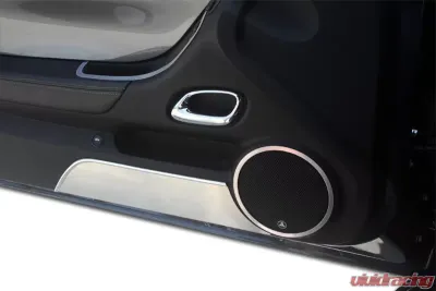 American Car Craft 2Pc Brushed Stainless Steel Door Panel Kick Plates Chevrolet Camaro 2010-2015 - ACC-101004
