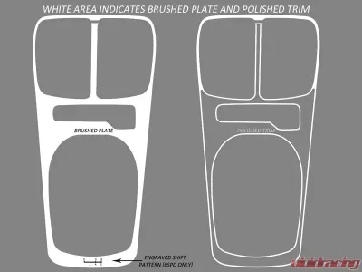 American Car Craft Brushed Stainless Steel Shifter Plate w/Gauge Cluster Chevrolet Camaro RS 2010-2015 - ACC-101052