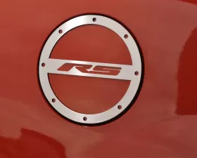 American Car Craft Brushed Stainless Steel RS Fuel Door Cover Chevrolet Camaro RS 2010-2019