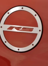 American Car Craft Brushed Stainless Steel RS Fuel Door Cover Chevrolet Camaro RS 2010-2019                                     - ACC-102008 - Image 2