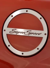 American Car Craft Brushed Stainless Steel Super Sport Fuel Door Cover Chevrolet Camaro SS 2010-2019                                     - ACC-102010 - Image 2