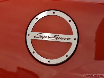 American Car Craft Brushed Stainless Steel Super Sport Fuel Door Cover Chevrolet Camaro SS 2010-2019 - ACC-102010